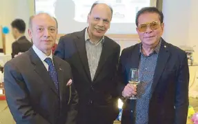  ??  ?? Moroccan Ambassador Rida El Fassi, Glenn Gale and Narvacan, Ilocos Sur councilor Chavit Singson.