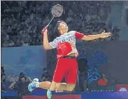  ?? AFP ?? Indonesia's Anthony Ginting returns against Denmark's HansKristi­an Vittinghus at the Indonesia Open in Jakarta.