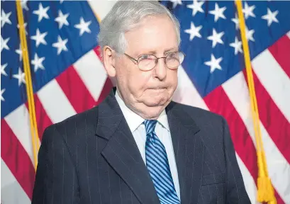  ?? AFP ?? McConnell dijo que no tiene posición tomada con respecto al juicio político a Trump.