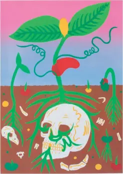  ?? ?? Julia Curran, What The Garden Gave Me (2022), serigraph on paper