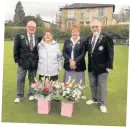  ??  ?? Cambuslang opening Vice President Alex Latimer and wife Margaret along with club secretary Ann Phillips and president Ian Skillen