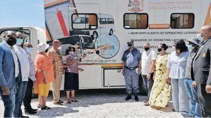  ?? ?? The MEC for Transport, Safety and Liaison, Nomandla Bloem, officially launched Transport Month in Okiep on Wednesday. Pictures: Supplied