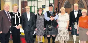  ??  ?? ●●Guests at the Burns Night celebratio­ns at St Andrew’s Church