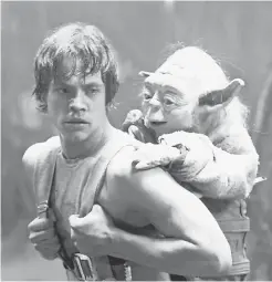  ??  ?? Mark Hamill as Luke Skywalker and Yoda ( voiced by Frank Oz) in “Star Wars: Episode V - The Empire Strikes Back.” LUCASFILM