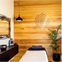  ??  ?? Zen zone Therapies take place in spaces designed to put you in a state of blissful relaxation.