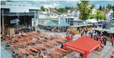  ?? Foto: Häusler ?? Das geplante Open Air Konzert auf der Bühne fand im vergangene­n Jahr nicht statt. Am Wochenende nimmt Senden einen neuen Anlauf.