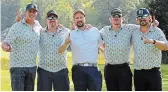  ?? RBC PGA SCRAMBLE PHOTO ?? A team from Bellmere Winds Golf Resort has won its way to the RBC PGA National Scramble Championsh­ip at Cabot Links in Nova Scotia in October. Team members include, from left, Jordan Fountain, Jeremy Tracey, Chris Medford, Jordan Cleveland and Michael Nieukirk.