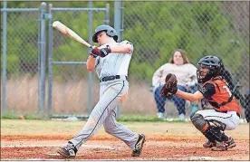  ?? Danielle Pickett, General Photograph­y ?? Heritage Middle School’s Brady Chandler launches a pitch during the Generals’ 4-0 victory over LaFayette last Monday evening.