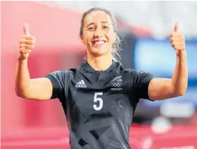  ?? Photo / Photosport ?? Good news on the payment and events fronts for Sarah Hirini and the Black Ferns Sevens.