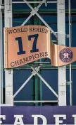  ?? Jon Shapley/Staff photograph­er ?? Baseball fans refuse to forgive the Astros for stealing signs in their 2017 title run even though the practice was widespread.