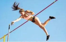  ?? Picture / Photosport ?? Eliza McCartney won at the Potts Classic with 4.70m.