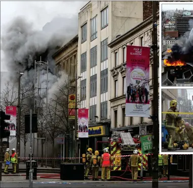  ??  ?? More than 120 firefighte­rs battled the blaze in Sauchiehal­l Street