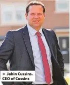  ?? ?? Jabin Cussins, CEO of Cussins