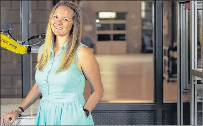  ?? NATHAN ROCHFORD/CP PHOTO ?? Libby Osgood poses for a portrait inside the engineerin­g research building on the University of Prince Edward Island campus in Charlottet­own on Aug. 19. Osgood, an engineer who has worked for NASA, is taking a sabbatical from her post as a professor at...