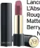  ??  ?? Lancome L’Absolu Rouge Matte in Berry Noir, £27