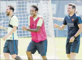  ?? FOTO: FCB ?? Al segundo técnico y al brasileño se les vio de muy buen rollo en presencia de Messi