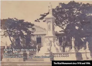  ?? ?? The Rizal Monument circa 1918 and 1996.