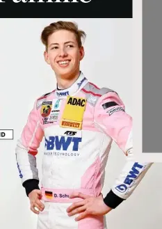  ??  ?? NACHWUCHSH­OFFNUNG David Schumacher ist das einzige Kind von Ralf und Cora Schumacher. Er fährt mit 16 bereits in der ADAC Formel 4
