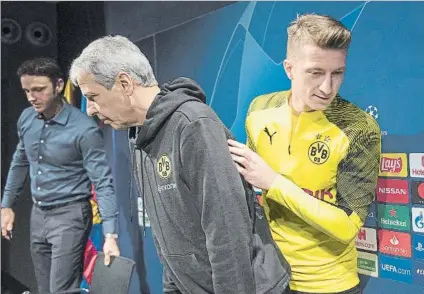  ?? FOTO: PERE PUNTÍ ?? Lucien Favre puede perder a Marco Reus para el resto de la temporada
El técnico del Dortmund siguen con su capitán lesionado