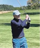  ?? BILL DOYLE/FOR THE TELEGRAM & GAZETTE ?? Jack Keegan hits a shot on the ninth fairway at Tatnuck Country Club.