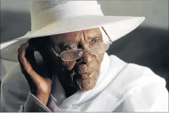  ?? PHOTO: ANTONIO MUCHAVE ?? Koko Ramaite Mogano from Ga-Molepo near Mankweng in Limpopo celebrated her 113th birthday with her family on Saturday.