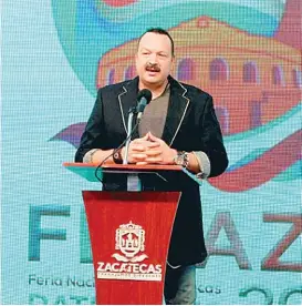  ?? NOTIMEX ?? El charro zacatecano, Pepe Aguilar, estará acompañado de sus hijos