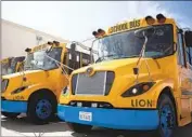  ?? Pat Hartley San Diego Union-Tribune ?? CAJON VALLEY Union School District uses electric buses that can send energy back to the power grid.