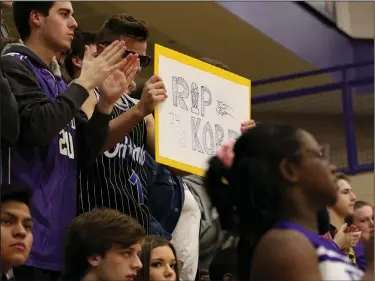  ?? Siandhara Bonnet/News-Times ?? Social distancing: El Dorado's student section cheers on the Wildcats during basketball action last season in a home game against Sheridan. The Arkansas Activities Associatio­n released its COVID-19 guidelines for the upcoming season. Social distancing and mandatory masks could make the crowds look a lot different.