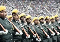  ?? PICTURE: AP ?? Zimbabwean troops at the inaugurati­on ceremony of President Emmerson Mnangagwa in Harare on Friday, marking the end of Robert Mugabe’s 37-year rule.
