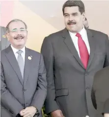  ?? ARCHIVO ?? Danilo Medina y Nicolás Maduro en un encuentro anterior.