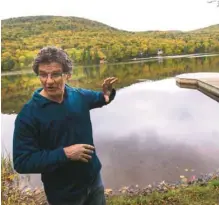  ?? FRANCIS VACHON LE DEVOIR ?? Vincent Piette craint pour la survie des plans d’eau qui se trouvent dans la tête du bassin versant de la rivière Saint-Charles.