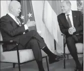  ?? ?? Presidenti Joe Biden dhe Kancelari Olaf Scholz