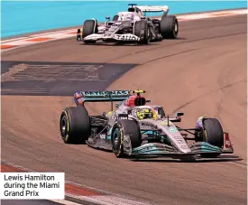  ?? ?? Lewis Hamilton during the Miami Grand Prix