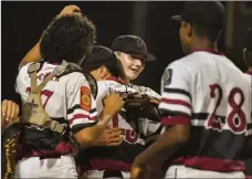  ?? Lucas Carter ?? The American Legion Desert Oasis won its opening game Thursday in the American Legion World Series in Shelby, N.C., 10-0 over Meridian (Idaho).