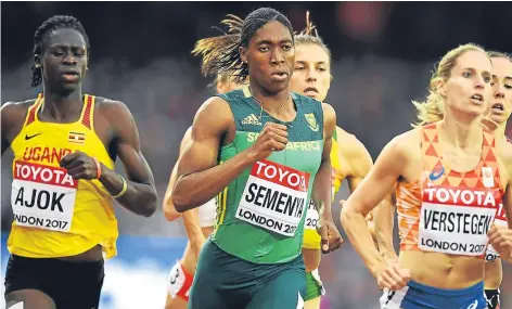  ??  ?? South Africa’s Caster Semenya has been constantly under the spotlight.