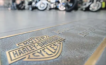  ?? KEITH SRAKOCIC THE ASSOCIATED PRESS ?? Harley-Davidson, facing rising costs from tariffs, will begin shifting the production of motorcycle­s heading for Europe to factories overseas.