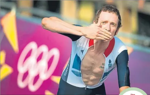  ?? ODD ANDERSEN / AFP ?? Sir Bradley Wiggins –en la imagen, en los JJ.OO. de
Londres 2012– es el deportista británico con más medallas
olímpicas