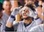  ?? AFP ?? Yuli Gurriel of the Houston Astros celebrates his three-run homer against Kansas City on Monday.