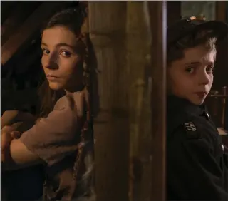  ??  ?? Jojo Rabbit with Thomasin McKenzie as Elsa Korr and Roman Griffin Davis as Jojo Betzler