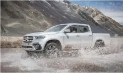  ??  ?? Mercedes-benz Clase X, la primera pick up de la marca alemana en su historia, fabricada en la Argentina, será uno de los lanzamient­os del año.