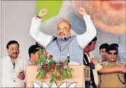  ?? PTI FILE ?? BJP president Amit Shah at a rally in Haridwar.