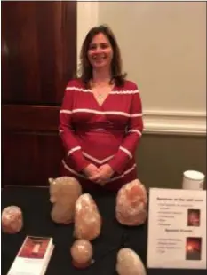  ?? PEG DEGRASSA – DIGITAL FIRST MEDIA ?? Anita, owner of the Himalayan Salt and Wellness Cave at 4671 West Chester Pike, Newtown Square, was among this year’s sponsors at the Main Line Today Women on the Move event. Himalayan Salt and Wellness Cave offers a solution to the health and well-being of anyone suffering from allergies, asthma, high blood pressure, migraines, respirator­y problems, sleeping disorders and more.