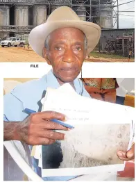  ??  ?? Clarendon farmer Gifford Reid is demanding $85 million from Jamalco as compensati­on for damage caused to his property by a road the company constructe­d.