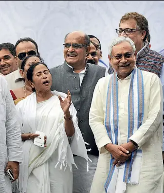  ?? GETTYIMAGE­S ?? Nitish Kumar Arvind Kejriwal Mamata Banerjee Nitish Kumar Shivraj Singh Chouhan