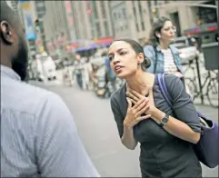  ??  ?? A new hope: Alexandria Ocasio-Cortez wants to pull the Dems left.