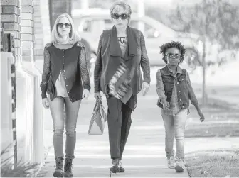  ??  ?? Shirley MacLaine, centre, returns to the big screen in The Last Word, with Amanda Seyfried, left, and Ann’Jewel Lee. It opens on March 24.