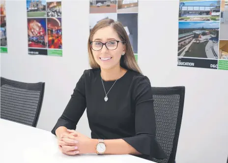  ??  ?? DRIVEN: Engineerin­g student Monica Lazzaretti secured a cadetship with Woollam Constructi­ons while doing her degree.