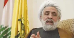  ?? (Reuters) ?? HEZBOLLAH DEPUTY LEADER Sheikh Naomi Qassem: We have successful­ly deterred Israel from taking any action against Lebanon since 2006.