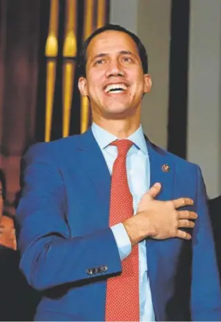  ?? // REUTERS ?? El todavía presidente interino, Juan Guaidó