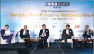  ??  ?? In the wake of President Xi Jinping’s state visit to the Philippine­s, panelists dig deep into the fresh opportunit­ies for cooperatio­n between the two countries at the Monday forum themed “Taking the China-Philippine­s Relations to New Heights”.